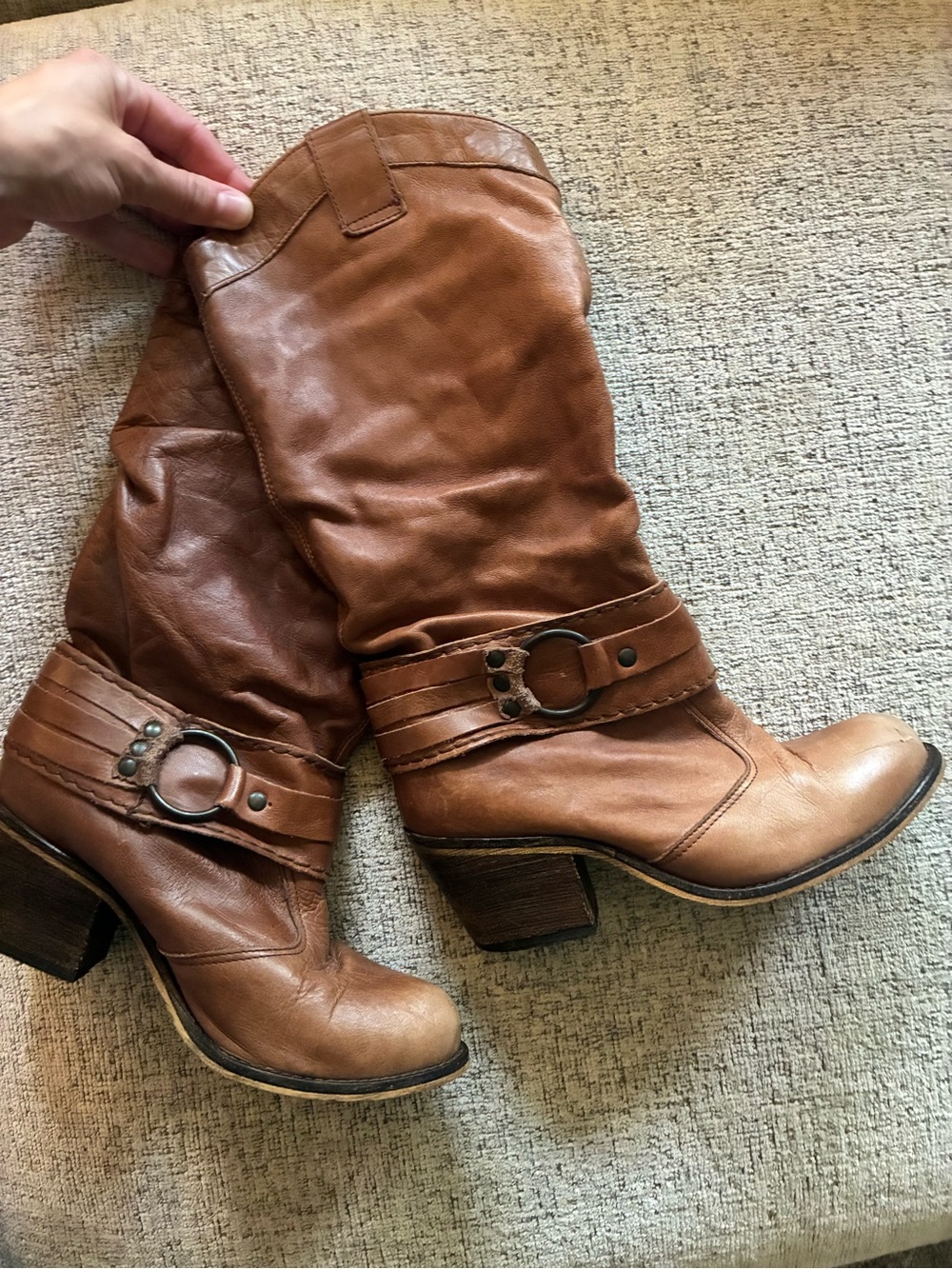 Women's Tan Leather Boots